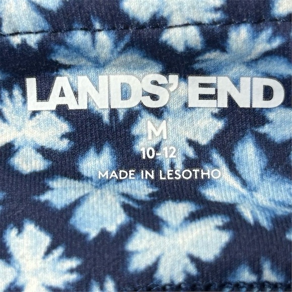 Lands' End Women's Floral Skort Blue Size M Built-in Shorts Casual Golf - Picture 8 of 10